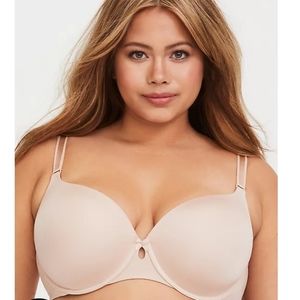 Beige Lightly Lined Tshirt Bra 360 Smoothing